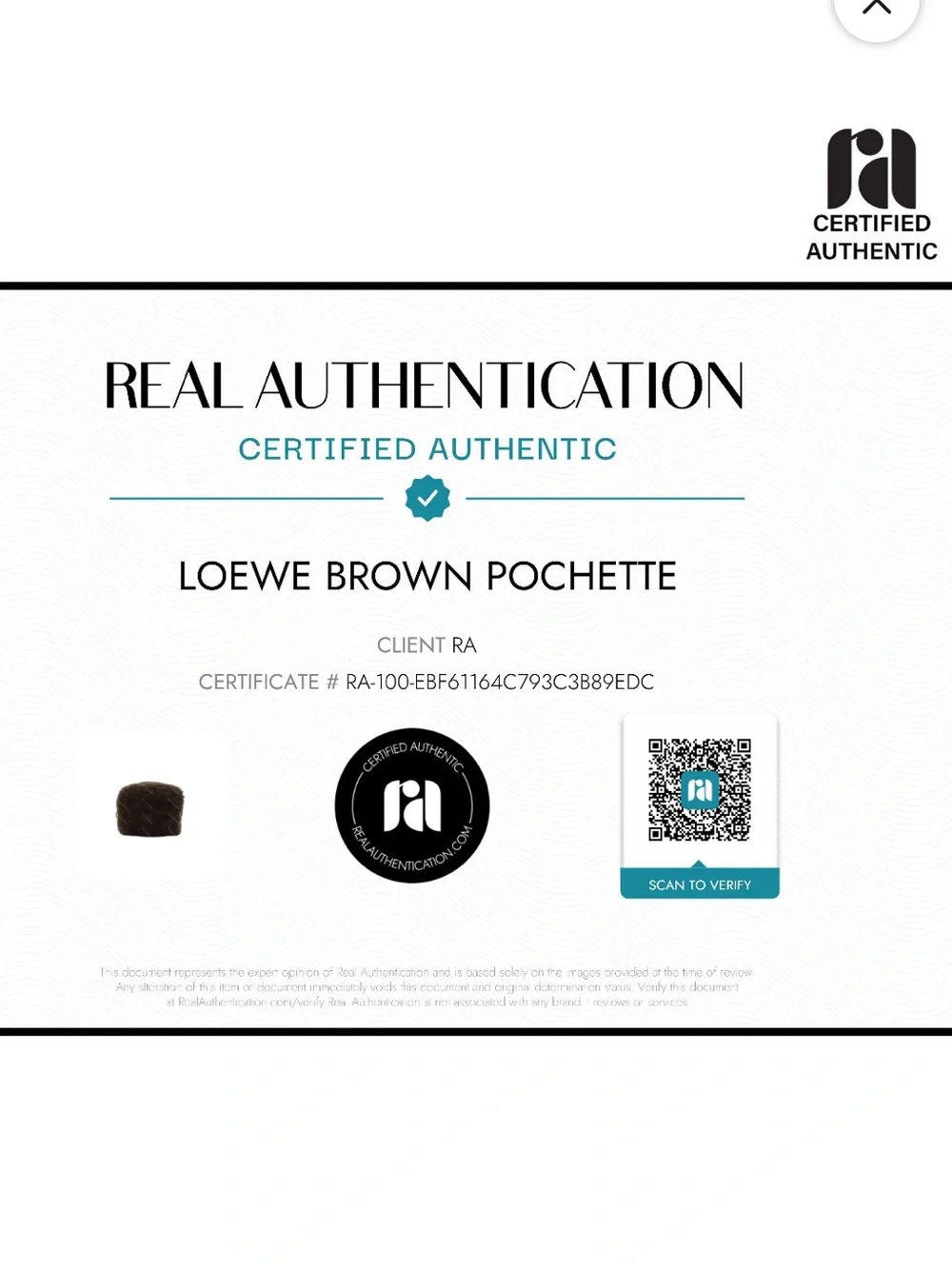 Loewe Brown Faux Fur Pouch